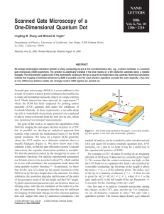 Scanned Gate Microscopy of a One-Dimensional Quantum Dot