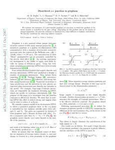 Disordered p-n junction in graphene M. M. Fogler, L. I. Glazman,