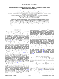 SU A quantum Monte Carlo study Zi Cai, Hsiang-Hsuan Hung,