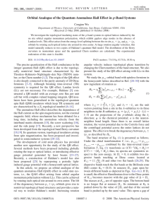 Orbital Analogue of the Quantum Anomalous Hall Effect in p Congjun Wu