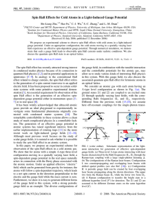 Spin Hall Effects for Cold Atoms in a Light-Induced Gauge... Shi-Liang Zhu, Hao Fu, C.-J. Wu,