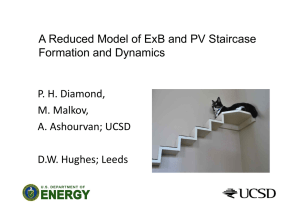 A Reduced Model of ExB and PV Staircase Formation and Dynamics
