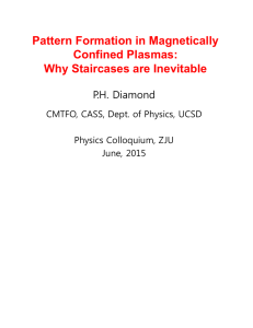 Pattern Formation in Magnetically Confined Plasmas: Why Staircases are Inevitable P.H. Diamond