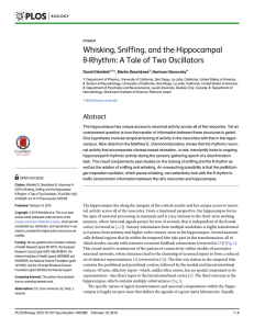 Whisking, Sniffing, and the Hippocampal θ-Rhythm: A Tale of Two Oscillators