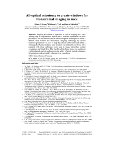 All-optical osteotomy to create windows for transcranial imaging in mice