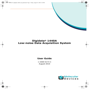 Digidata 1440A Low-noise Data Acquisition System User Guide