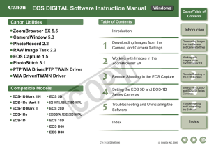 1 2 EOS DIGITAL Software Instruction Manual Canon Utilities