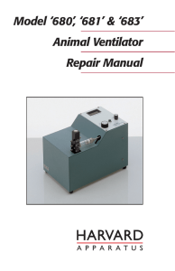 Model ‘680’, ‘681’ &amp; ‘683’ Animal Ventilator Repair Manual