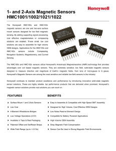 1- and 2-Axis Magnetic Sensors HMC1001/1002/1021/1022