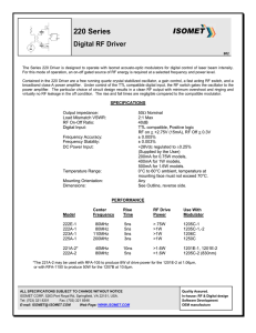 220 Series Digital RF Driver