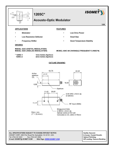 1205C* Acousto-Optic Modulator