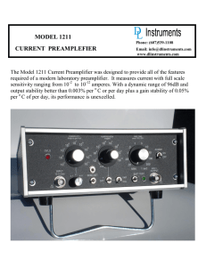 MODEL 1211 CURRENT  PREAMPLEFIER
