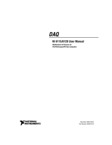 DAQ NI 6115/6120 User Manual Multifunction I/O Devices for PCI/PXI/CompactPCI Bus Computers