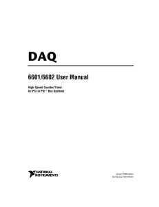 DAQ 6601/6602 User Manual High-Speed Counter/Timer for PCI or PXI  Bus Systems