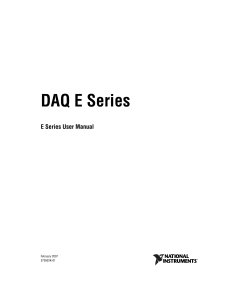 DAQ E Series E Series User Manual February 2007 370503K-01