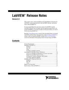 LabVIEW  Release Notes Version 8.2