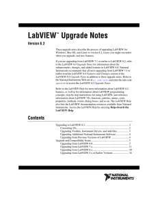 LabVIEW  Upgrade Notes Version 8.2