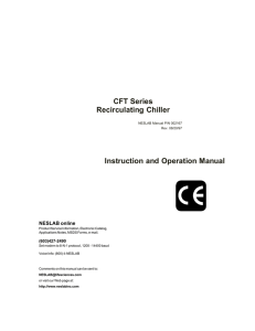 CFT Series Recirculating Chiller Instruction and Operation Manual NESLAB online