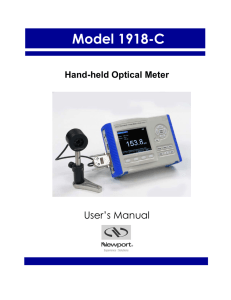 Model 1918-C  User’s Manual Hand-held Optical Meter