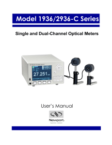 Model 1936/2936-C Series User’s Manual Single and Dual-Channel Optical Meters