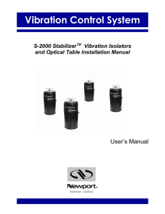Vibration Control System User’s Manual S-2000 Stabilizer Vibration Isolators