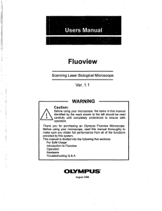 A Fluoview Users Manual