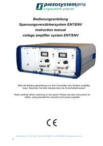 Bedienungsanleitung Spannungsverstärkersystem ENT/ENV instruction manual voltage amplifier system ENT/ENV