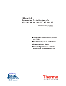 NEScom 3.0 Temperature Control Software for