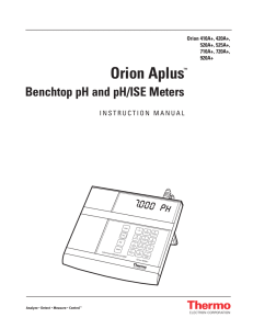 Orion Aplus Benchtop pH and pH/ISE Meters Orion 410A+, 420A+,