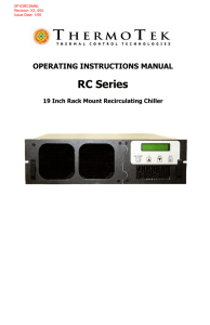 RC Series OPERATING INSTRUCTIONS MANUAL  19 Inch Rack Mount Recirculating Chiller