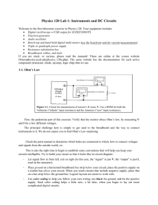 Physics 120 Lab 1: Instruments and DC Circuits