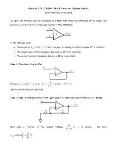 Physics 173 / BGGN 266 Primer on OpAmp Basics