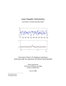   Laser Doppler Velocimetry 