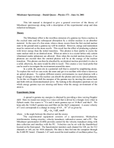 Mössbauer Spectroscopy – Daniel Queen – Physics 173 – June... This  lab  manual  is  designed ...