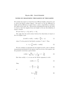 Physics 2BL - David Kleinfeld h and