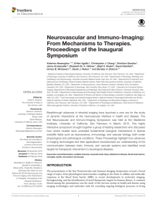 Neurovascular and Immuno-Imaging: From Mechanisms to Therapies. Proceedings of the Inaugural Symposium