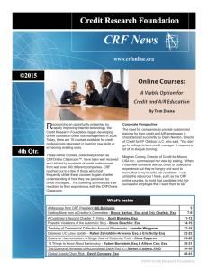 CRF News R Credit Research Foundation Online Courses: