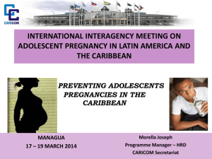 INTERNATIONAL INTERAGENCY MEETING ON ADOLESCENT PREGNANCY IN LATIN AMERICA AND THE CARIBBEAN