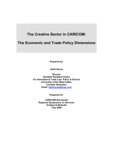 The Creative Sector in CARICOM: The Economic and Trade Policy Dimensions