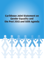 Caribbean Joint Statement on Gender Equality and