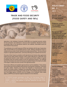 TRADE AND FOOD SECURITY (FOOD SAFETY AND TBTs) POLICY BRIEF NO. 5
