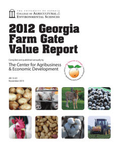 2012 Georgia Farm Gate Value Report The Center for Agribusiness