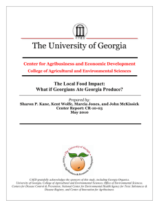 The University of Georgia The Local Food Impact: