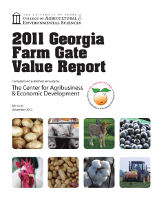 2011 Georgia Farm Gate Value Report The Center for Agribusiness