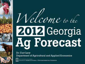 Dr. Curt Lacy Department of Agricultural and Applied Economics