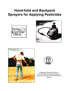 Hand-held and Backpack Sprayers for Applying Pesticides