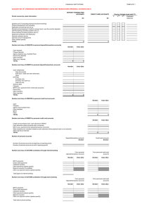 FINANCIAL INSTITUTIONS TEMPLATE 1 (Optional) Systems and IT (excluding internet and phone banking)