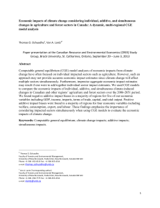 Economic impacts of climate change considering individual, additive, and simultaneous