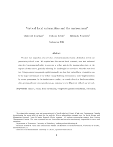 Vertical fiscal externalities and the environment ∗ Christoph B¨ ohringer