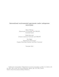 International environmental agreements under endogenous uncertainty